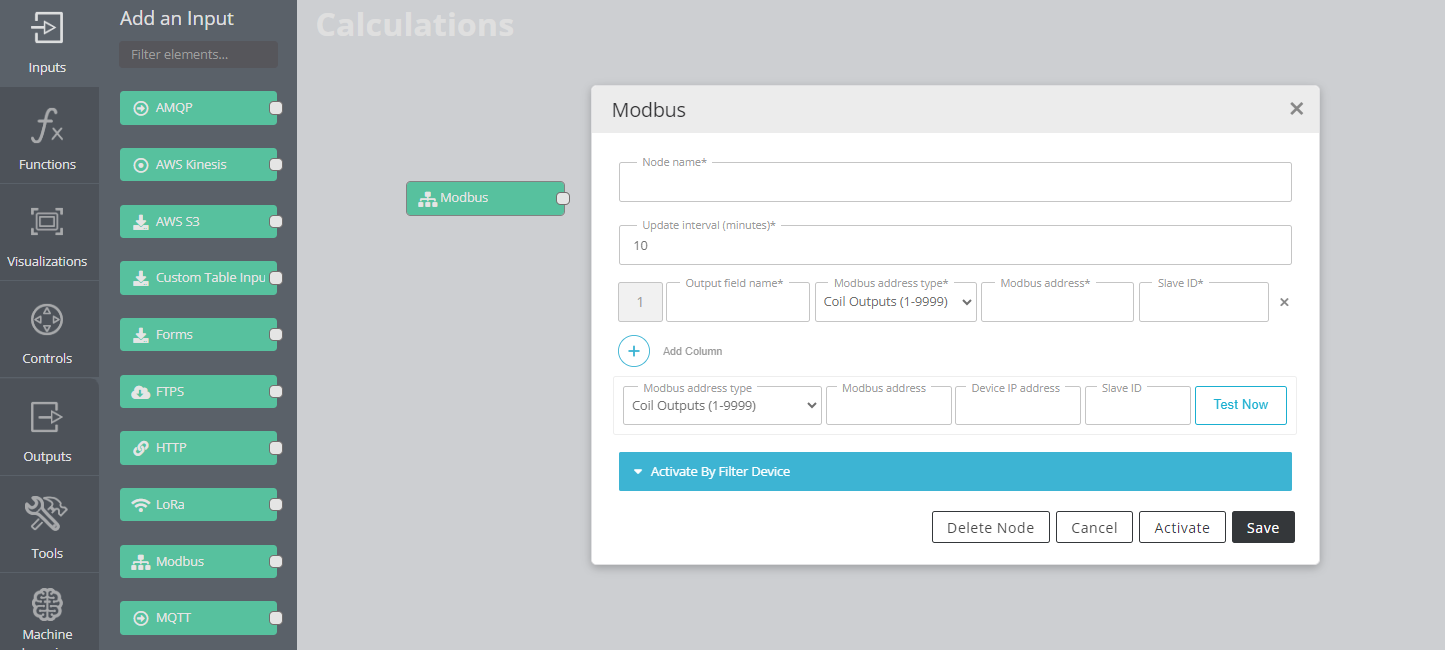 Modbus-node