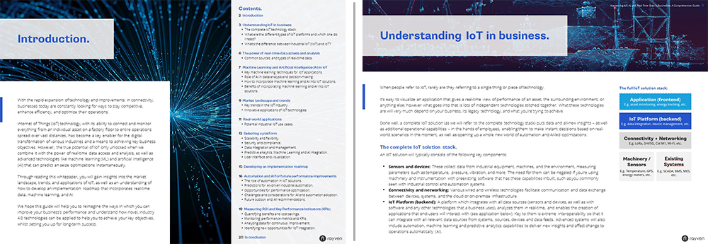 Rayven eBook Harnessing IoT - Spread 1